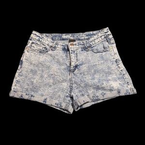 Women’s Mossimo High Rise Short Shorts, Blue w/‎ Aztec Design, Size 12/31